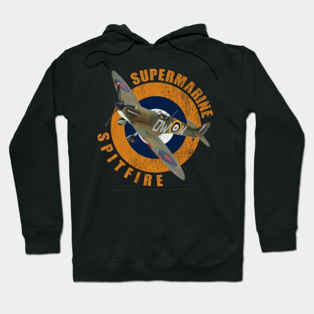 Supermarine Spitfire WW2 Warbirds Warplanes Hoodie by F&L Design Co.